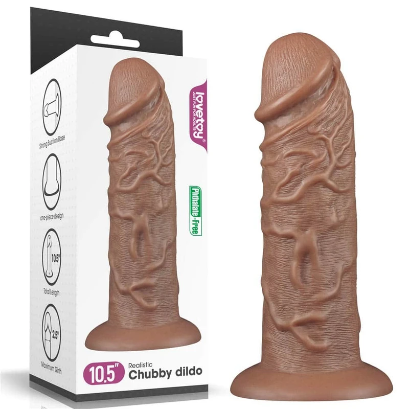Dildo od 27cm, realistični braon sa vakuumskim postoljem