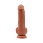 Dildo sa testisima i vakuumskim postoljem 20cm - Pesak - Chisa Novelties