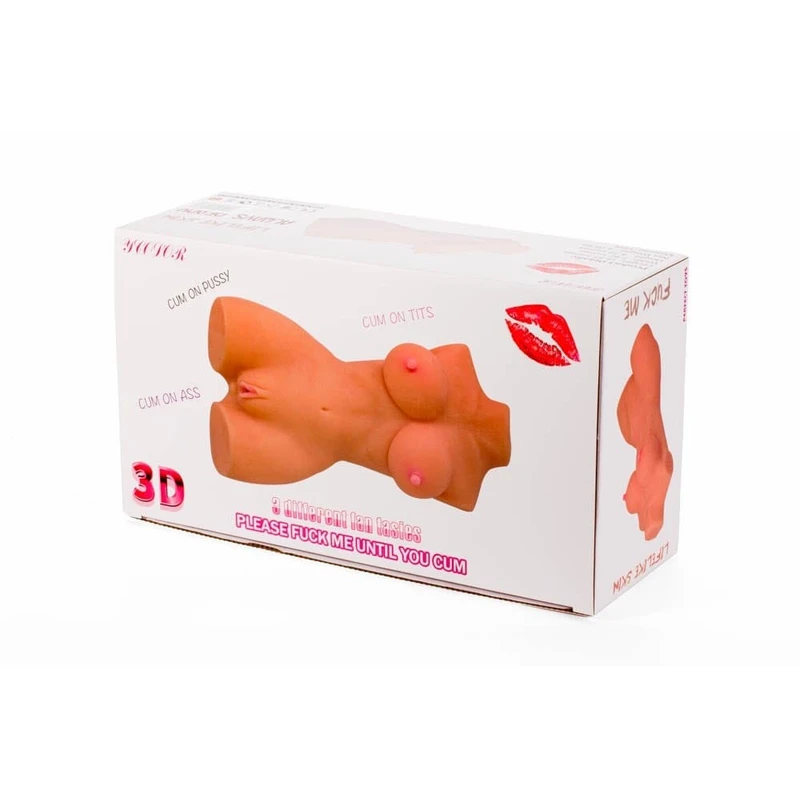 Double Hole 3D Masturbator - Vodootporni Igračka za Odrasle od Soft Kože