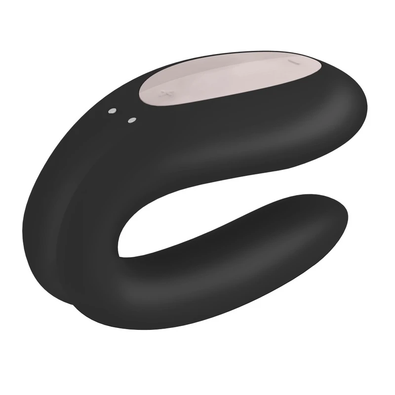 Double Joy vibrator (Black) - Satisfyer, vodootporan, kontrolisan aplikacijom