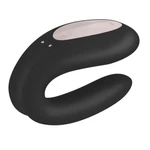 Double Joy vibrator (Black) - Satisfyer, vodootporan, kontrolisan aplikacijom
