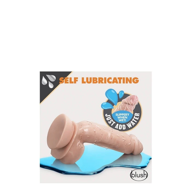 Dr. Skin 8.5 Inch Samolubrikantni Dildo sa Testisima i Vakuumskim Postoljem