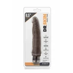 Dr. Skin Cock Vibe 7 Chocolate - Realistični vibrator sa teksturom, vodootporan, 21,5 cm