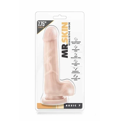 Dr. Skin Realistični Dildo 19,7cm sa Vakuumskim Postoljem - Sexy Shop