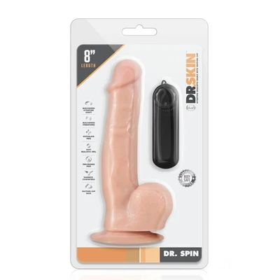 Dr. Spin rotirajući dildo sa testisima – koža 22,2 cm - Sexy Shop