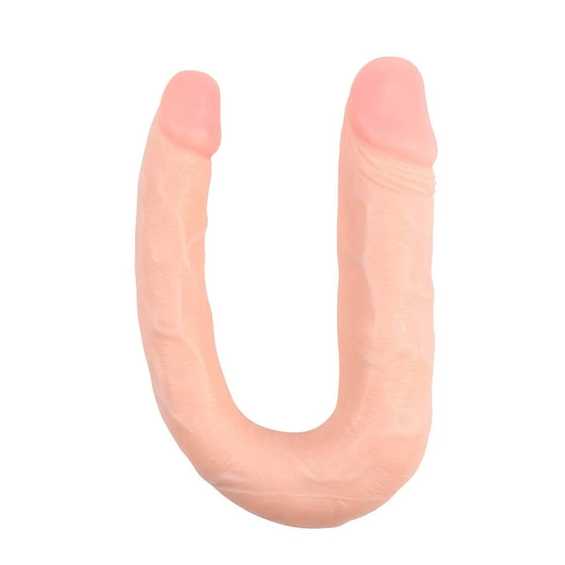 Dupli dildo Chisa Novelties - kožni, fleksibilan i vodootporan