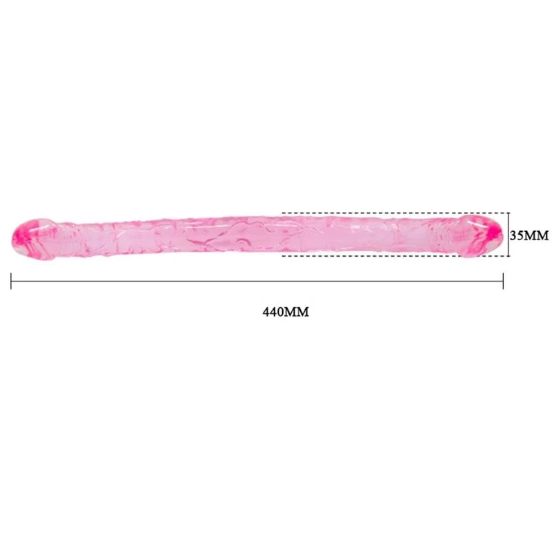 Dupli dildo Debra 44,5cm rozi