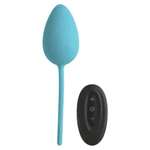 EGG VIBRATOR ODETTE - Tirkizna, vodootporna igračka sa daljinskim upravljačem