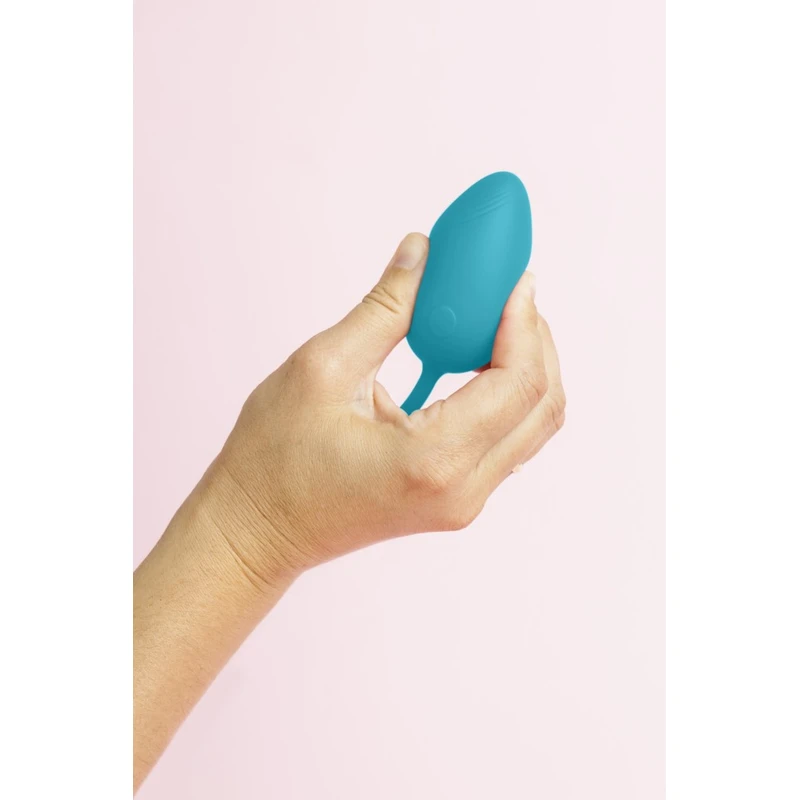 EGG VIBRATOR ODETTE - Tirkizna, vodootporna igračka sa daljinskim upravljačem
