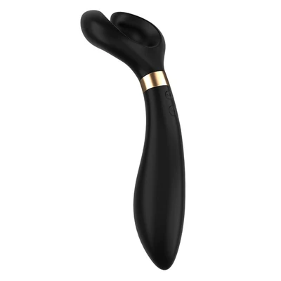 Endless Fun (Black) - Dvostruki vibrator sa 32 vibracione kombinacije, vodootporan, rotirajući, 23cm - Sexy Shop