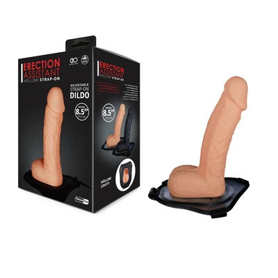 ERECTION ASSISTANT 21,5CM HOLLOW STRAP-ON SA TESTISIMA, IZMENJIVI POJAS - Sexy Shop