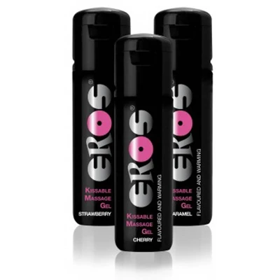 Eros Kissable Massage Gel za parove - Grejući gel sa mirisom jagode - 100ml - Sexy Shop