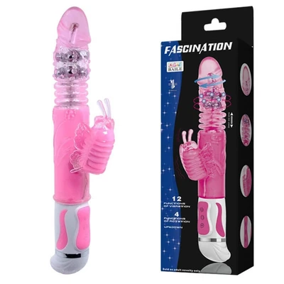 Fascinantni Roze Vibrator sa Klitoriskim Stimulansom i Rotacijom - Sexy Shop