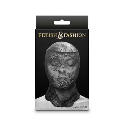Fetish & Fashion - Crna Čipkana Kapica za Odrasle - Sexy Shop