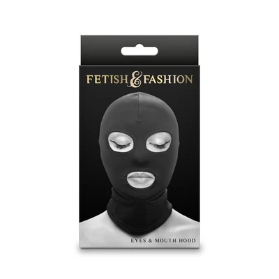 Fetish & Fashion - Crna kapuljača za oči i usta - NS Toys - Sexy Shop