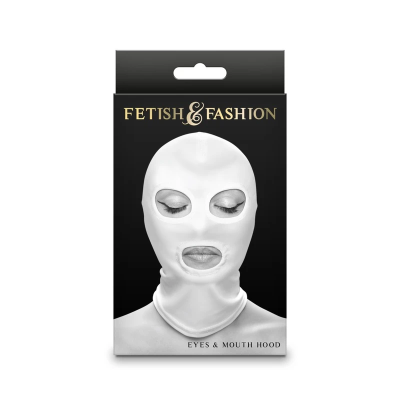 Fetish & Fashion - Kapica za oči i usta - Bela - Alternativno pakovanje