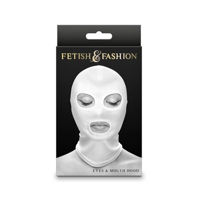 Fetish & Fashion - Kapica za oči i usta - Bela - Alternativno pakovanje - Sexy Shop
