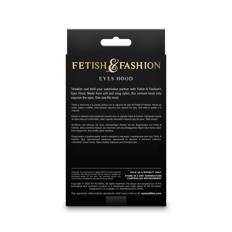 Fetish & Fashion - Očaravajuća kapuljača za oči - Bela - NS Toys