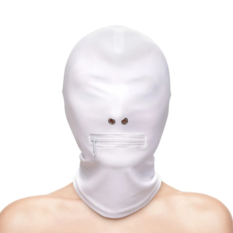 Fetish & Fashion - Usna Kapica sa Zipom - Bela - NS Toys