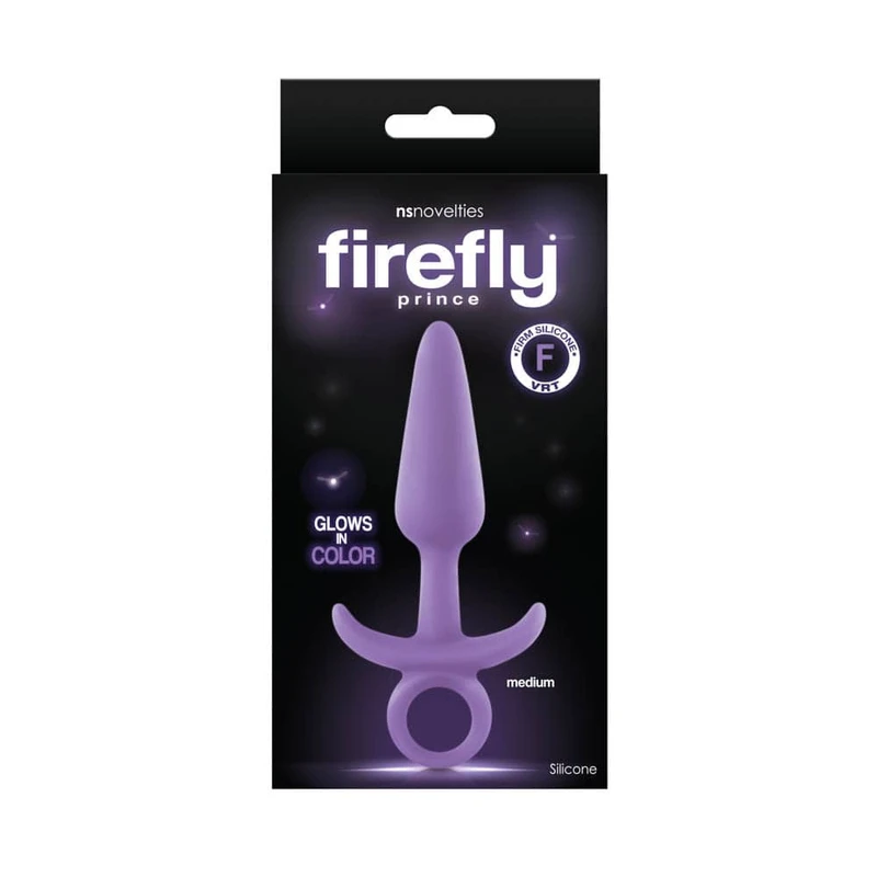 Firefly Prince Srednji Ljubičasti Svetlucavi Silikonski Plug 12,5cm