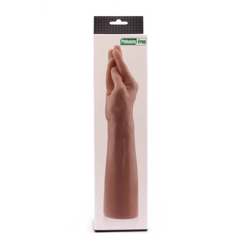 Fist dildo sa oblikovanim prstima - Realistična rukavica 36cm, vodootporna, boja kože