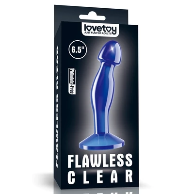Flawless Clear Prostate Plug 16,5cm Plavi sa vakuumskim postoljem - Sexy Shop