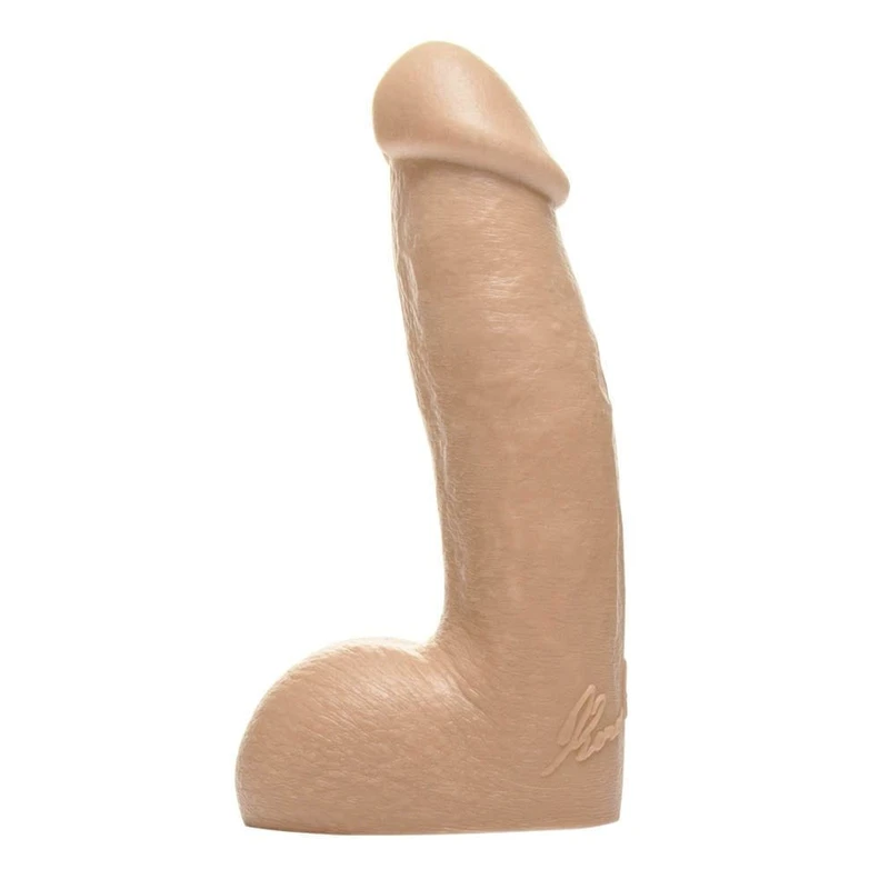 Fleshjack Boys Reno Gold Dildo sa testisima i vakuumskim postoljem, 19cm, koža