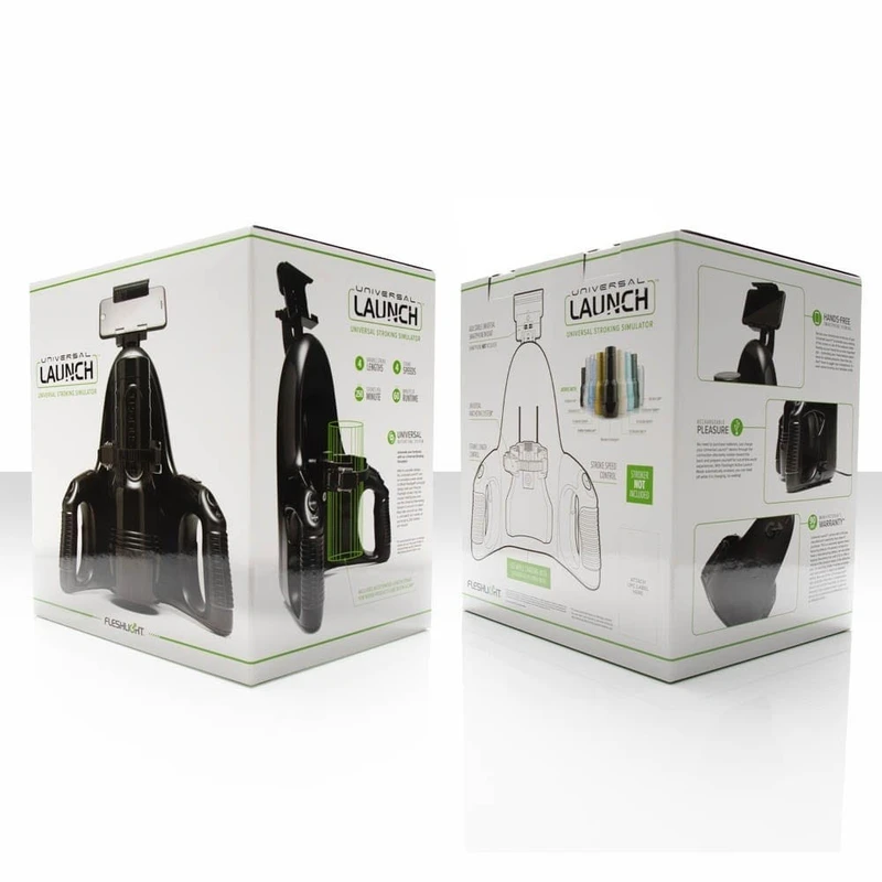 Fleshlight Universal Launch - Automatski aparat za uživanje, crni