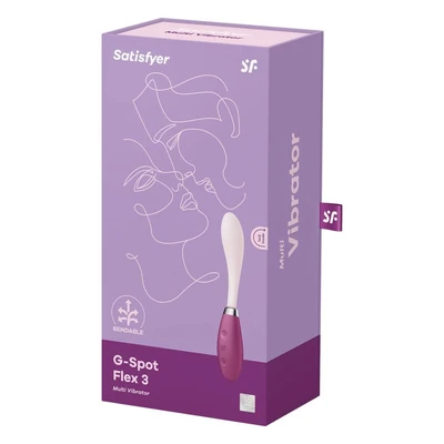 G-Spot Flex 3 - fleksibilni multivibrator sa 12 programa vibracije, crveni - Sexy Shop