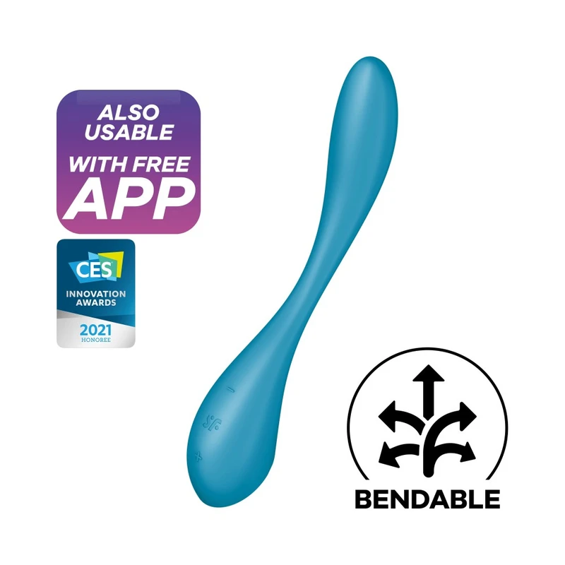 G-Spot Flex 5+ Connect App klitoris stimulator - plavi