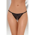 G-string 2227 - crni satin Softline S-L