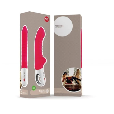 G5 Vibrator Tiger India Red sa stimulansom klitorisa - vodootporni, 22,5cm, roza - Sexy Shop