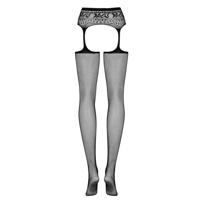 Garter čarape S307 crne boje S/M/L Obsessive