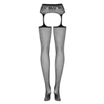 Garter čarape S307 crne boje S/M/L Obsessive