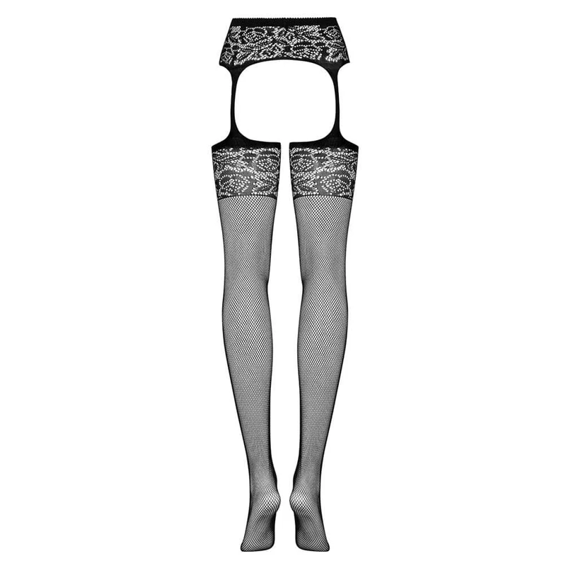 Garter čarape S500 crne - Obsessive S/M/L