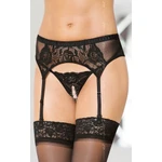 Garter pojas i G-string - Softline 3319 crni M/L 