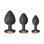 Glam Spades Trainer Set - Crni silikon sa blještavim draguljima