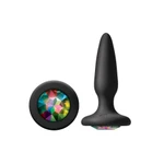 Glams Mini Rainbow Gem Tapered Butt Plug - Crni Vodootporni sexleksik