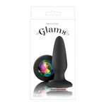 Glams Rainbow Gem Tapered Butt Plug 10.5cm Crni