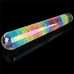 Glow-in-the-dark dupli dildo Twilight Gleam - Lovetoy, višebojni, vodootporni, 16,3 cm