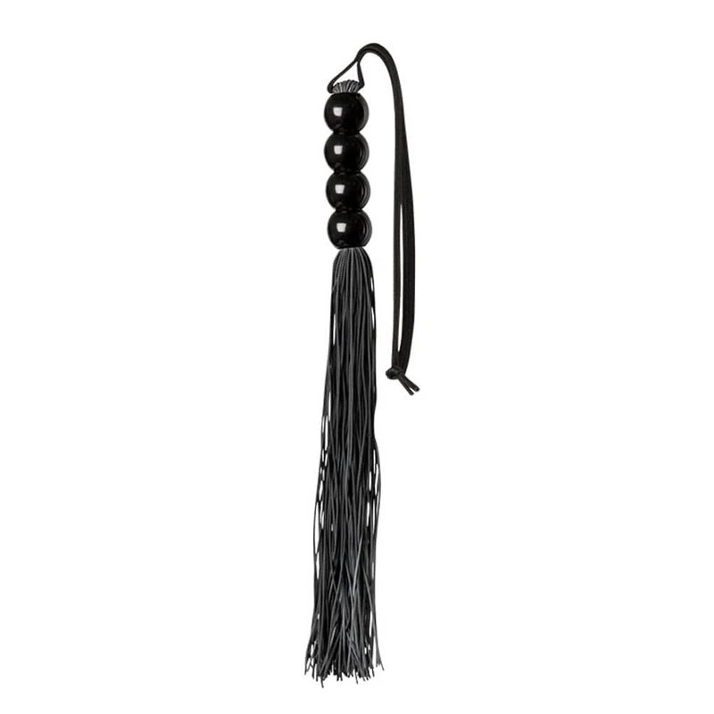 GP Crni Silikonski Flogger sa Pet Drenova, 35 cm
