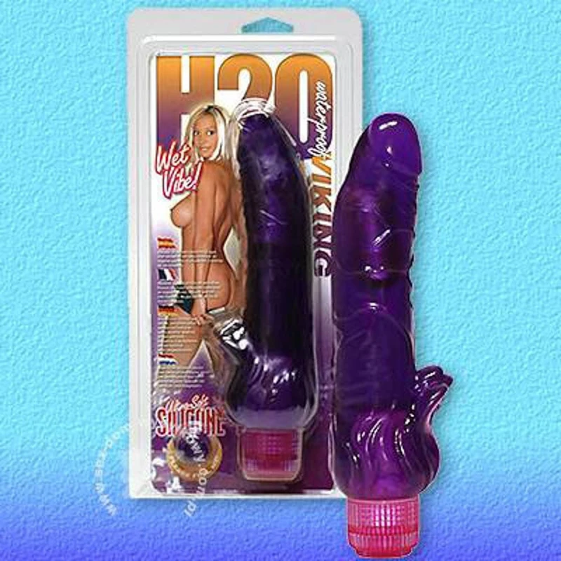 H2O Viking Wet Vibrator sa klitoralnim stimulansom, ljubičasti, 23cm, vodootporan