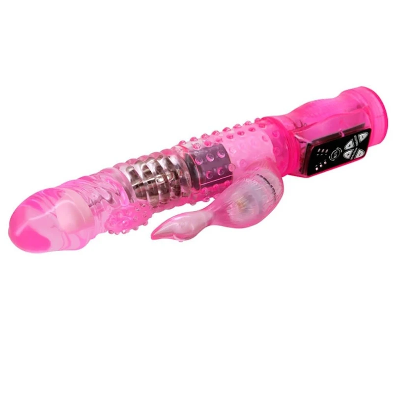 Happy Angel Rabbit Vibrator 22 cm Roze sa Klitoralnom Stimulacijom