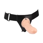 Hollow Dildo sa Elastičnim Trakom - Prilagodljivo za struk do 52'' - Skin Color