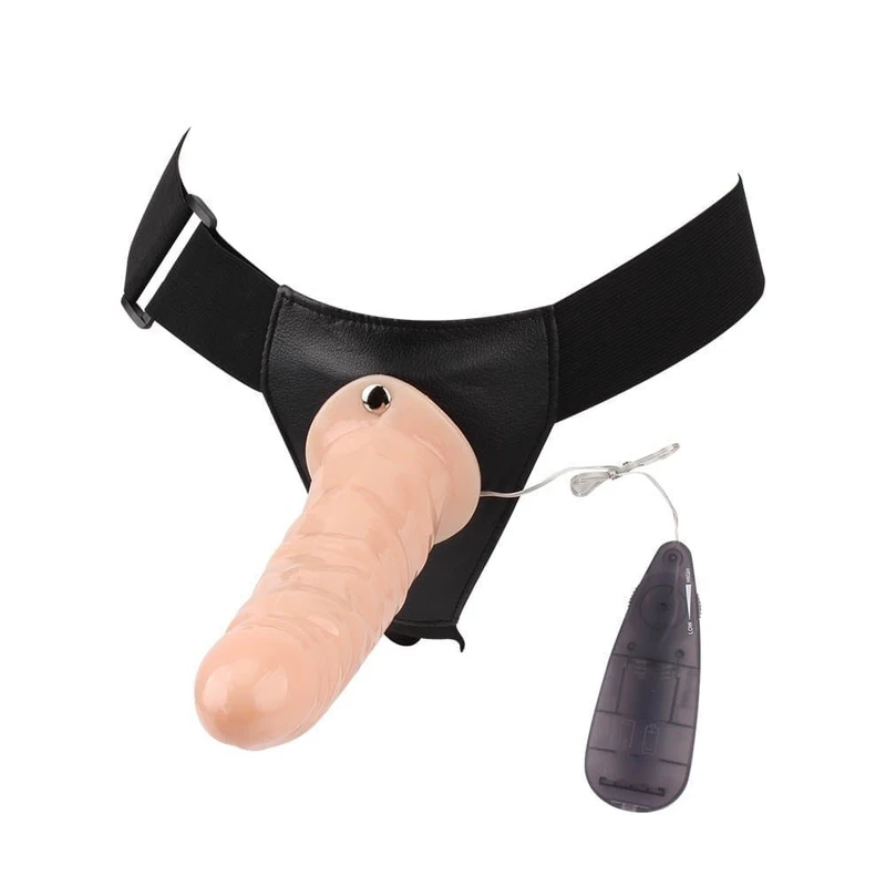 Hollow Dildo sa Podesivim Strapsom i Vibracijom - Chisa Novelties