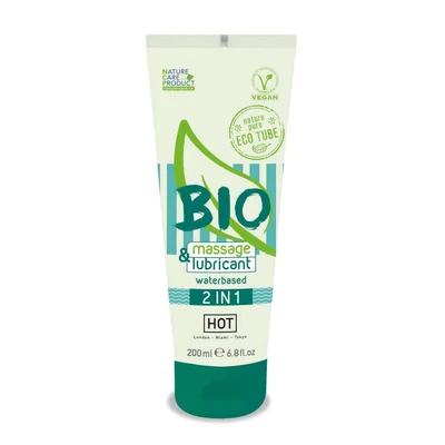 HOT BIO 2u1 gel za masažu i lubrikant na bazi vode 200 ml - Sexy Shop