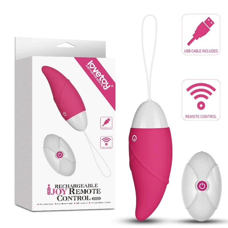 iJoy Roze Daljinski Upravljač Punjački Jajasti Seks Toy 9,8cm