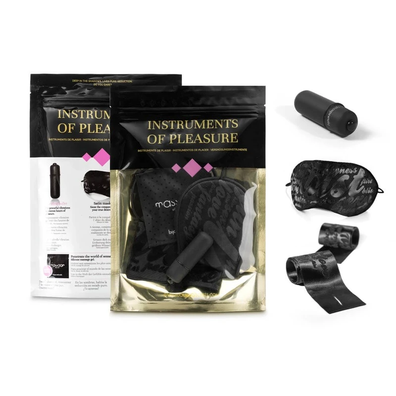 Instruments Of Pleasure Purple - Crni set za užitak sa minivibratom i maskom