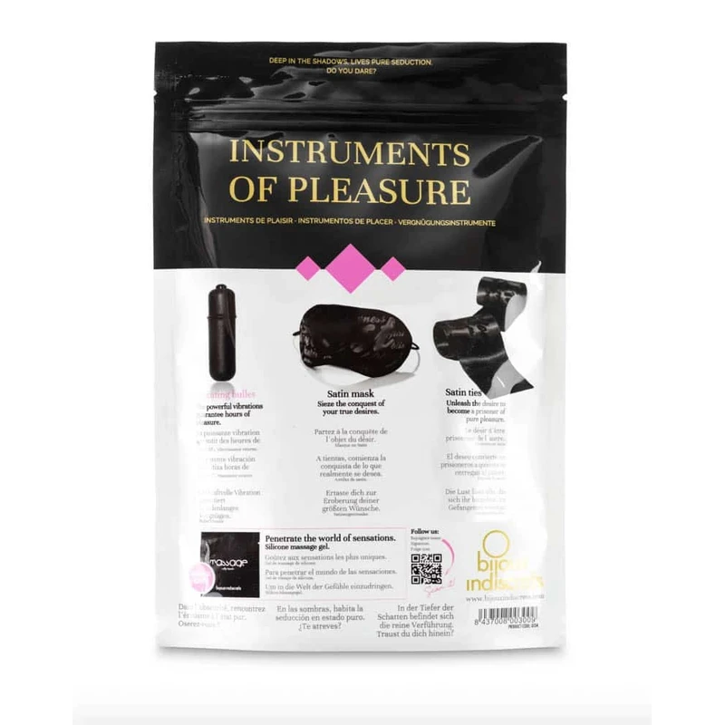 Instruments Of Pleasure Purple - Crni set za užitak sa minivibratom i maskom
