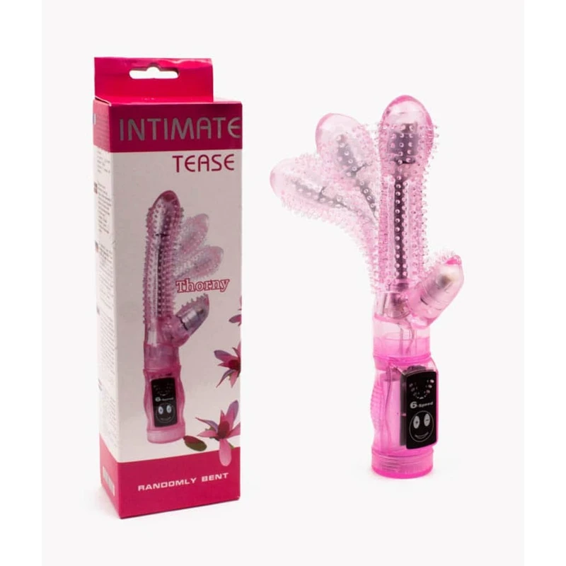 Intimate Tease vibrator roze, sa stimulansom klitorisa, vodootporan, za G tačku, 20,5 cm